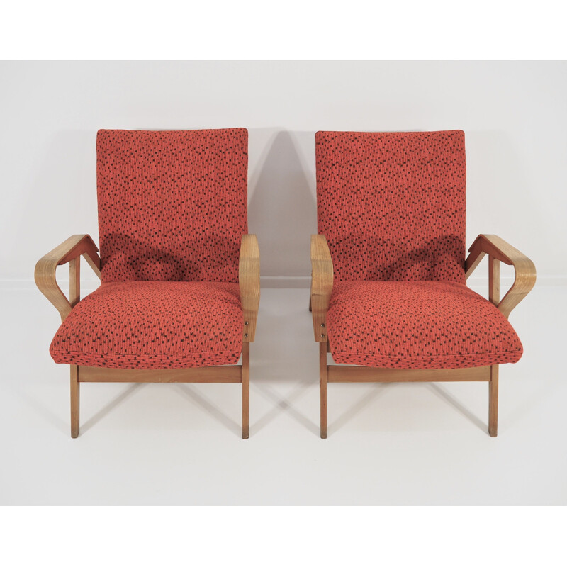 Set of 2 vintage Tatra armchairs, 1960s