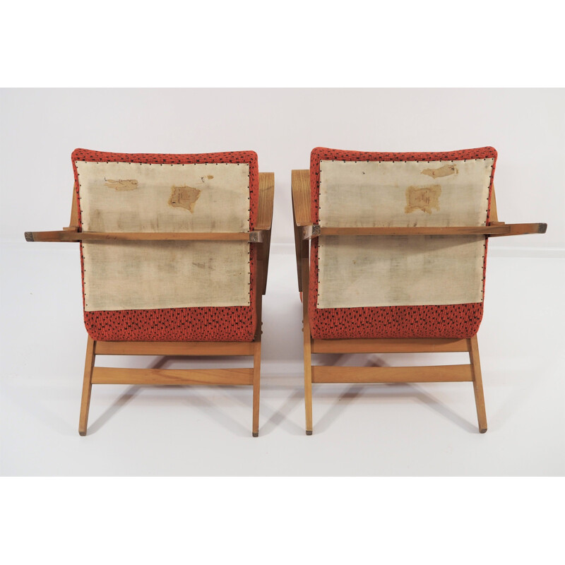 Set of 2 vintage Tatra armchairs, 1960s