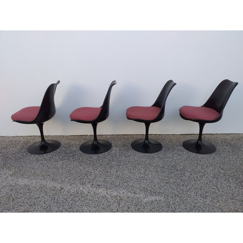 Lot of 4 vintage Tulip chairs by Eero Saarinen for Knoll International, 1980s