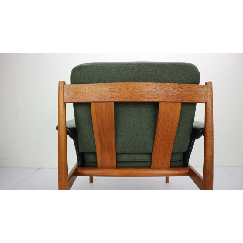 Pair of vintage Teak armchairs by Grete Jalk for France & Søn, Denmark, 1960s