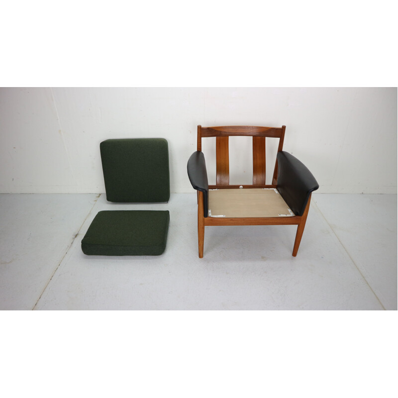 Pair of vintage Teak armchairs by Grete Jalk for France & Søn, Denmark, 1960s