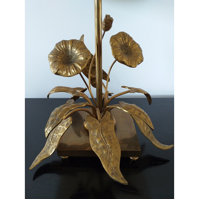 Vintage lamp with floral design, 1970s