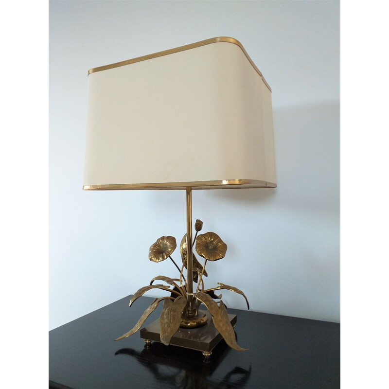Lampe vintage à motif floral, 1970