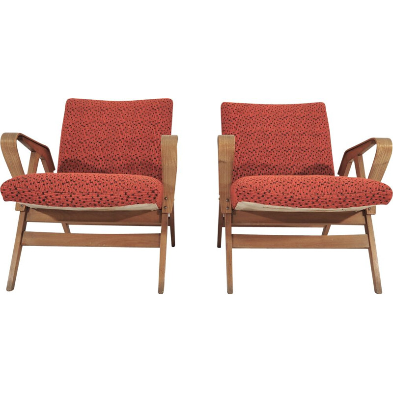 Set of 2 vintage Tatra armchairs, 1960s