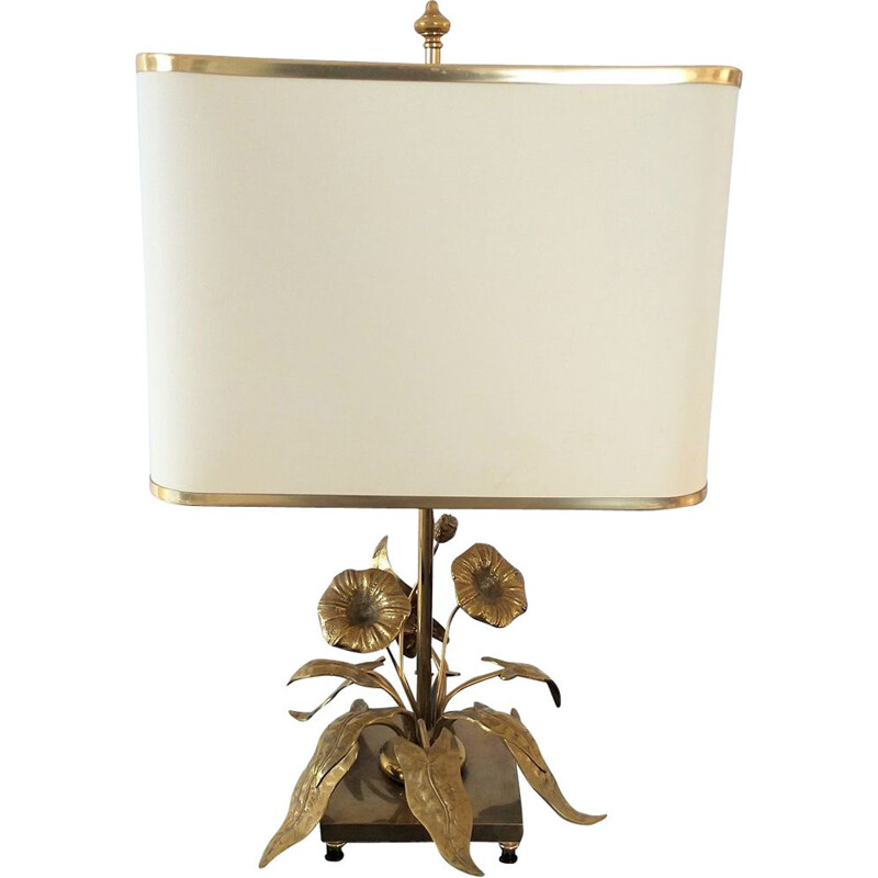 Lampe vintage à motif floral, 1970