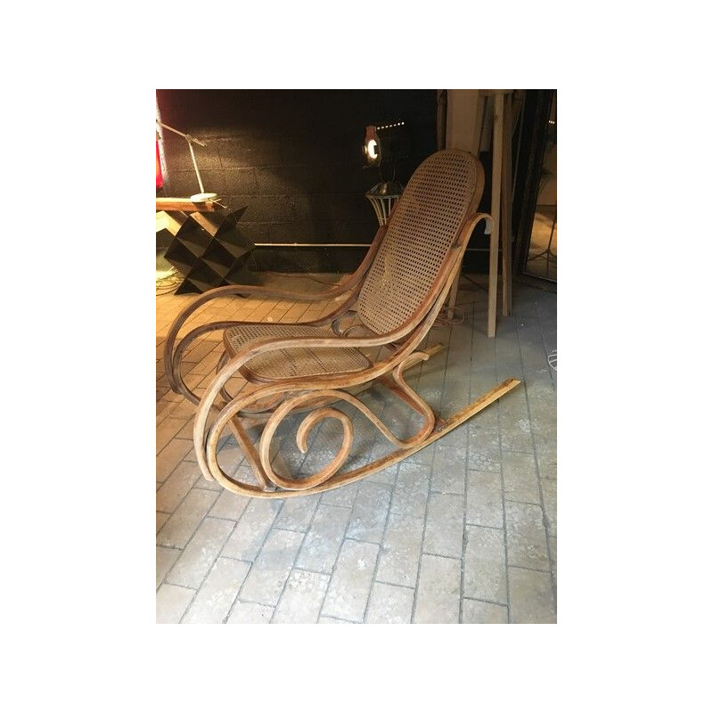 Vintage bentwood rocking chair, 1930s