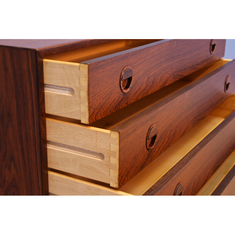 Vintage chest of drawers in rosewood by Kai Kristiansen, 1960s