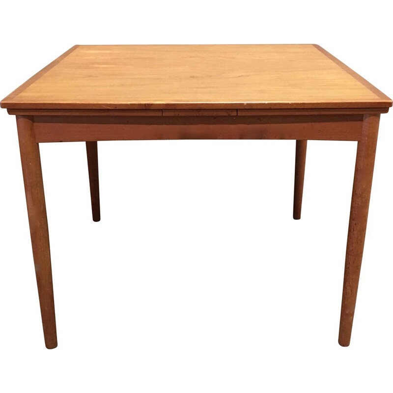 Vintage extensible Scandinavian teak table, 1950s