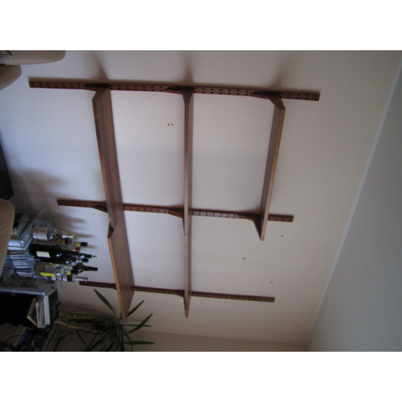 Vintage teak wall shelf system by Poul Cadovius, Denmark