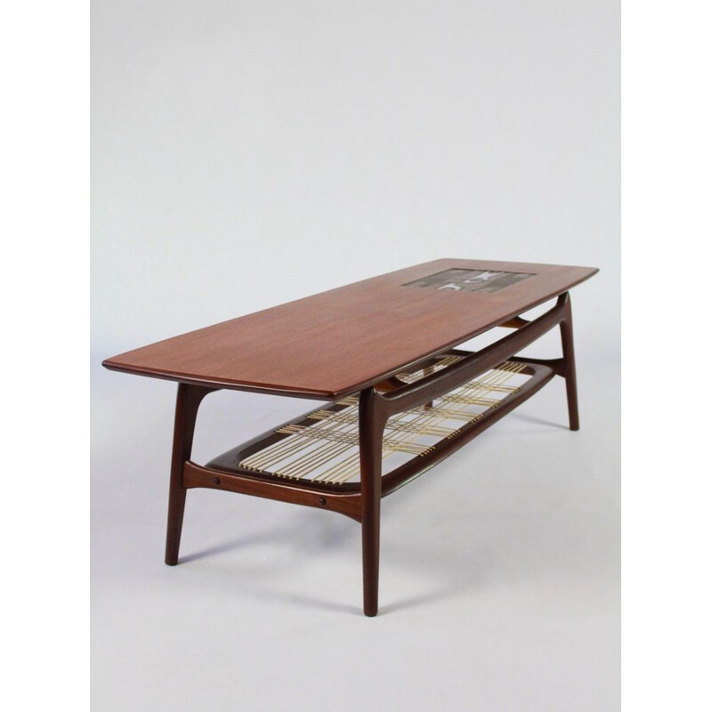 Vintage teak Coffee table by Louis Van Teeffelen for WéBé Holland, 1960s