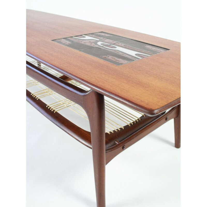 Vintage teak Coffee table by Louis Van Teeffelen for WéBé Holland, 1960s