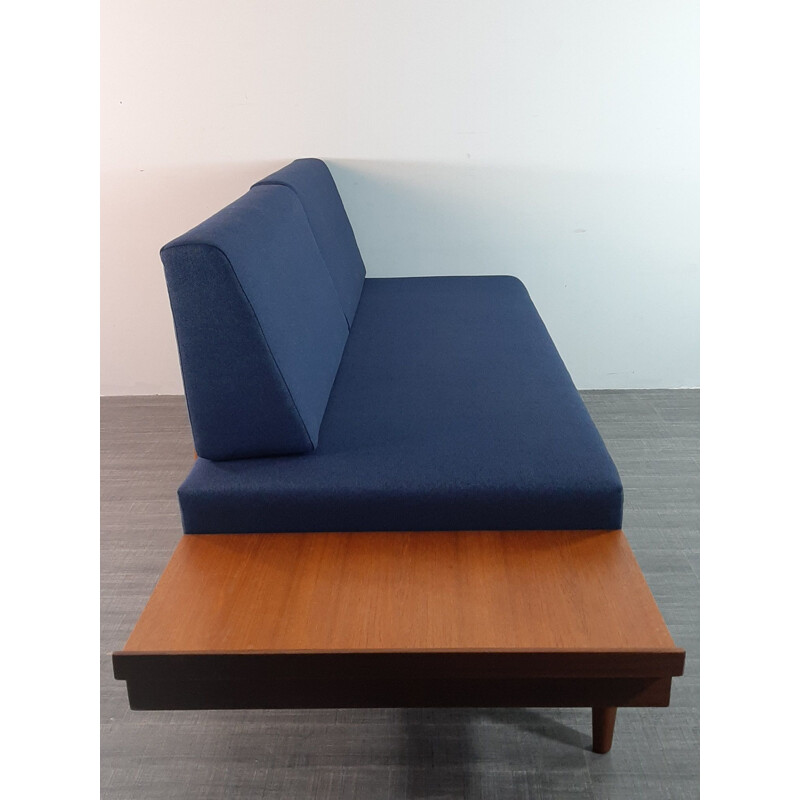 Daybed vintage en teck et tissu de Ingmar Relling par Ekornes, 1960