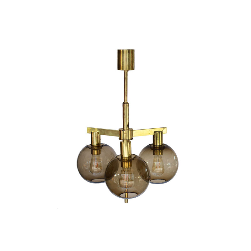 Vintage T3483 "Pastoral" Brass chandelier by Hans-Agne Jakobsson for Hans-Agne Jakobsson AB, 1960s