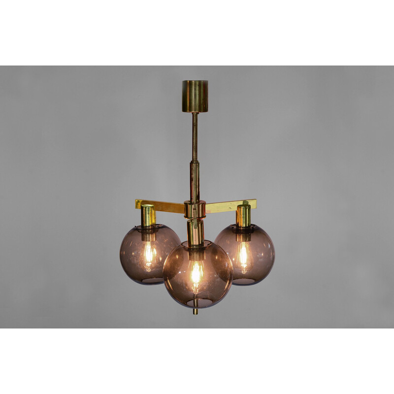 Vintage T3483 "Pastoral" Brass chandelier by Hans-Agne Jakobsson for Hans-Agne Jakobsson AB, 1960s