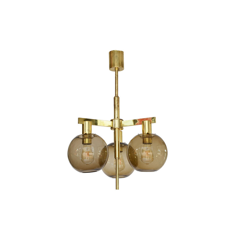 Vintage T3483 "Pastoral" Brass chandelier by Hans-Agne Jakobsson for Hans-Agne Jakobsson AB, 1960s