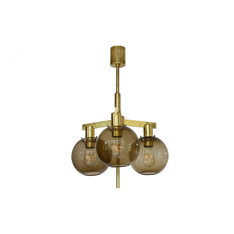 Vintage T3483 "Pastoral" Brass chandelier by Hans-Agne Jakobsson for Hans-Agne Jakobsson AB, 1960s