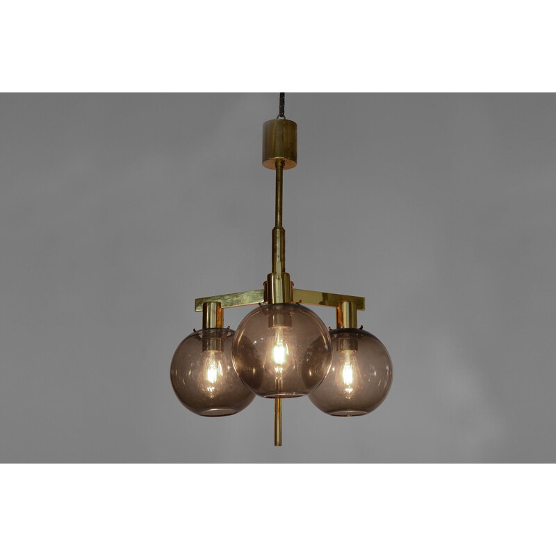 Vintage T3483 "Pastoral" Brass chandelier by Hans-Agne Jakobsson for Hans-Agne Jakobsson AB, 1960s