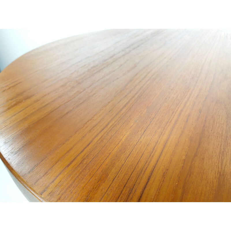 Vintage Round Teak Dining Table by Kai Kristiansen, 1960s