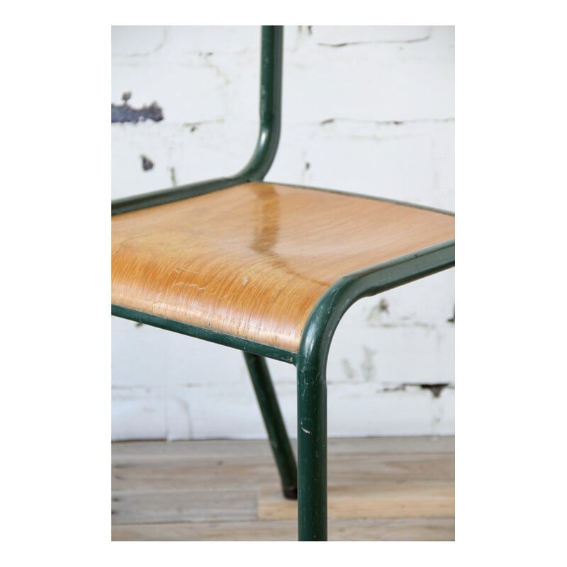 Set of 4 vintage Green chairs type 510 by Mullca, 1960s