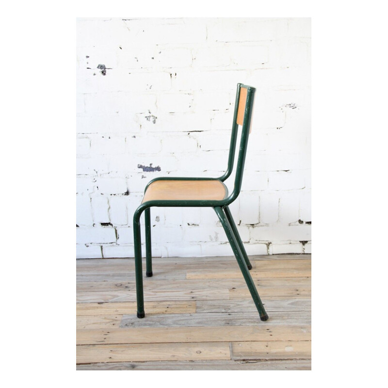 Set of 4 vintage Green chairs type 510 by Mullca, 1960s