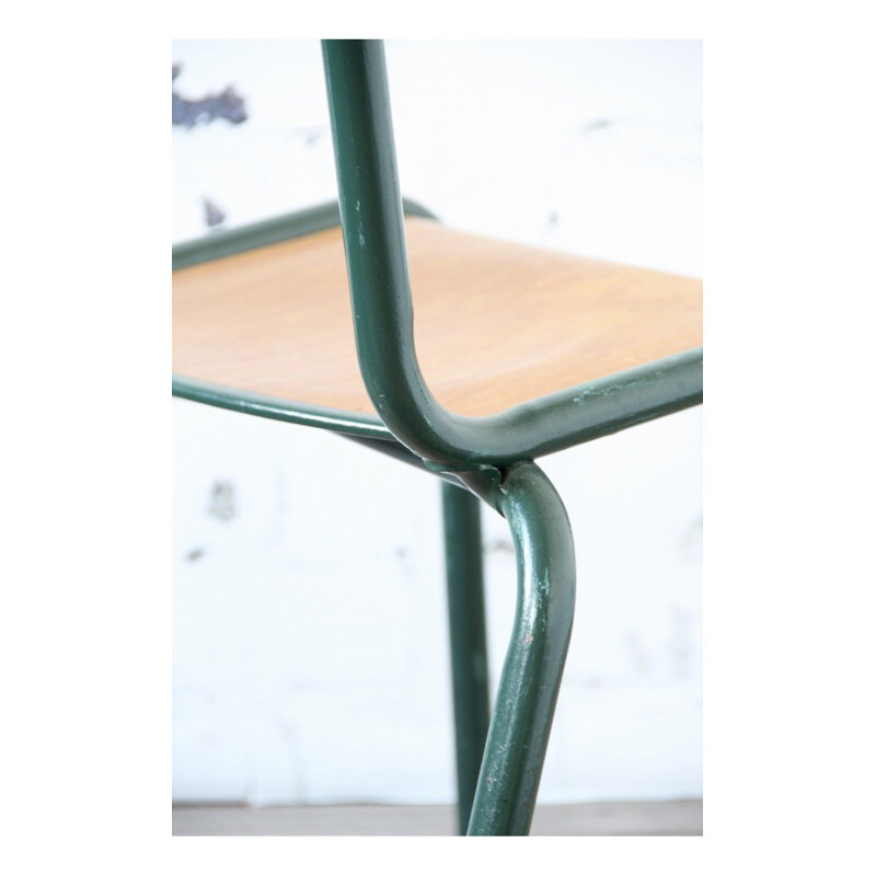Set of 4 vintage Green chairs type 510 by Mullca, 1960s