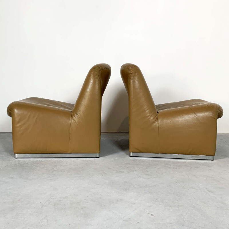 Paire de chaises vintage camel Alky de Giancarlo Piretti pour Castelli, 1970