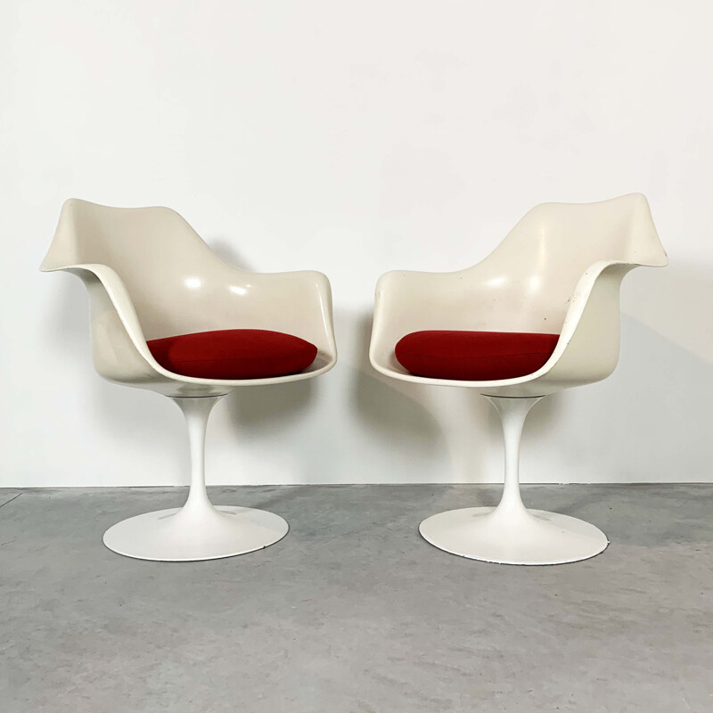 Set of 6 Tulip Armchairs and Dining Chairs by Eero Saarinen for Knoll, 1960s
