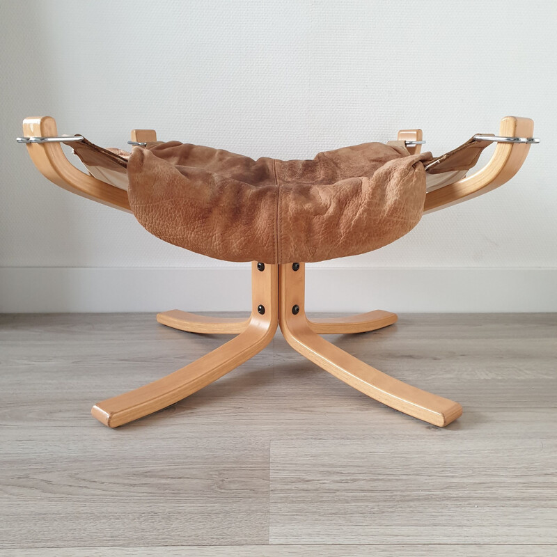 Vintage "Falcon" footstool by Sigurd Ressell for Vatne Möbler, 1970s