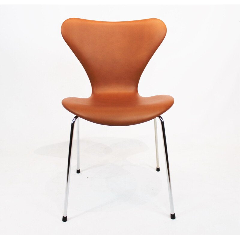 Set van 6 Seven stoelen, model 3107 van Arne Jacobsen van Fritz Hanse