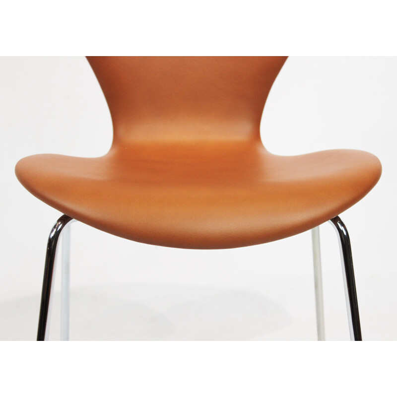 Satz von 6 Seven Stühlen, Modell 3107 von Arne Jacobsen von Fritz Hanse