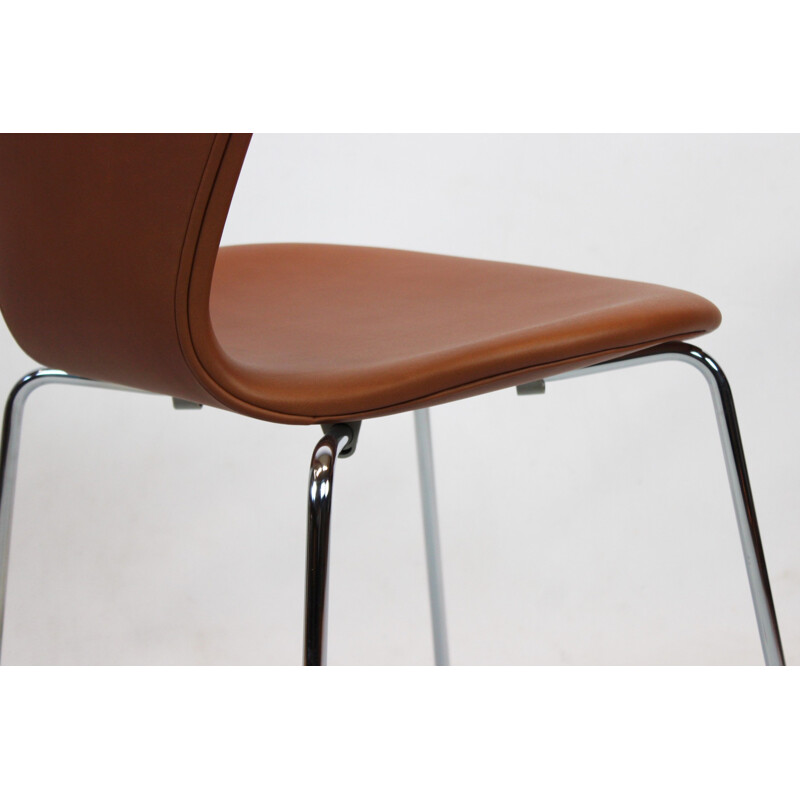 Set van 6 Seven stoelen, model 3107 van Arne Jacobsen van Fritz Hanse