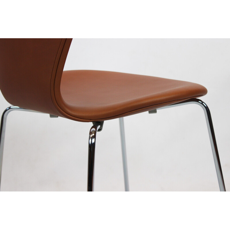 Satz von 6 Seven Stühlen, Modell 3107 von Arne Jacobsen von Fritz Hanse