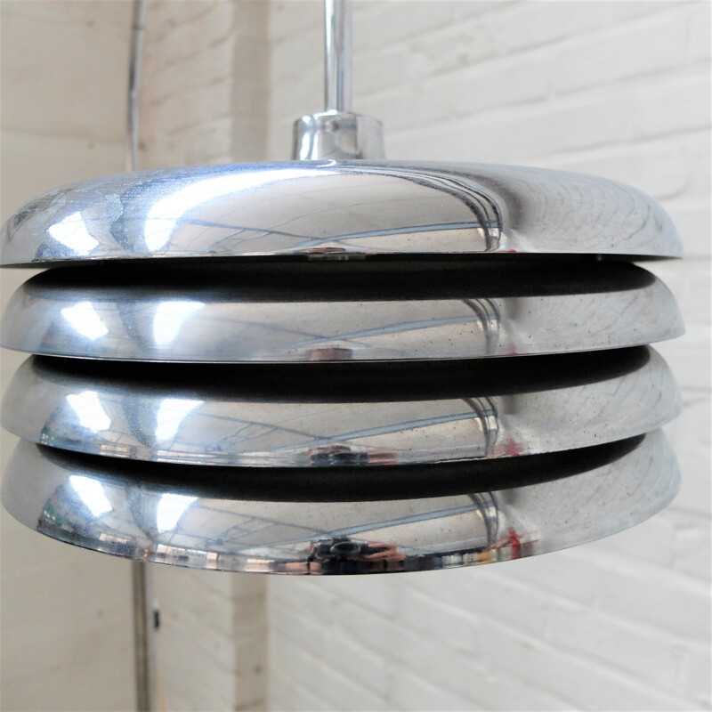 Vintage chromed floorlamp by by Tamás Borsfay