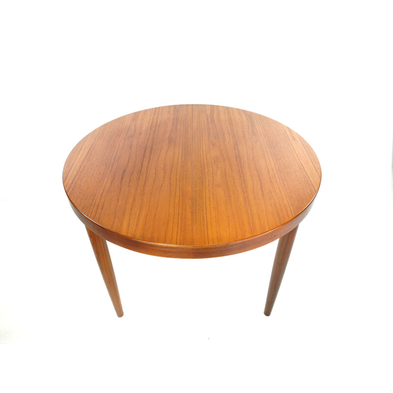 Vintage Round Teak Dining Table by Kai Kristiansen, 1960s