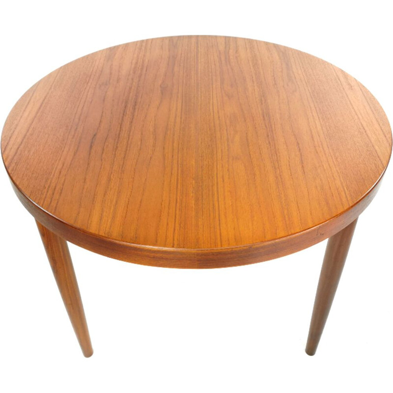 Vintage Round Teak Dining Table by Kai Kristiansen, 1960s