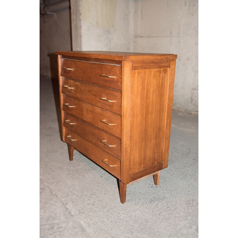 Vintage wooden chest of drawers, 1960s