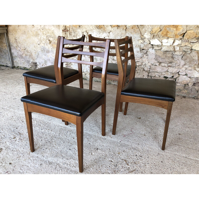 Ensemble de 4 chaises vintage Scandinave par Meredew, 1960