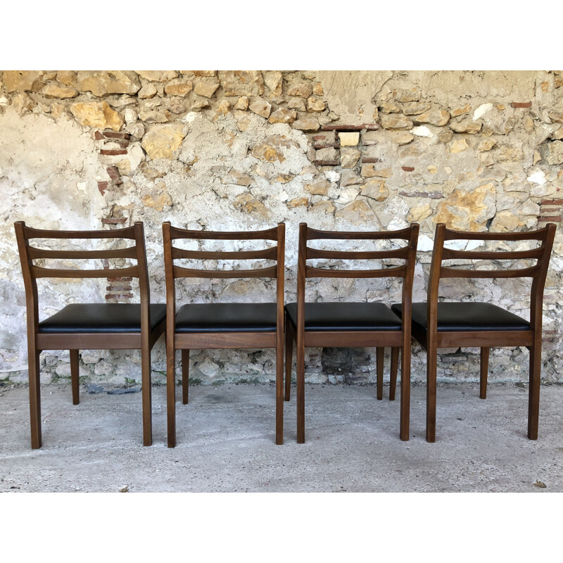Ensemble de 4 chaises vintage Scandinave par Meredew, 1960