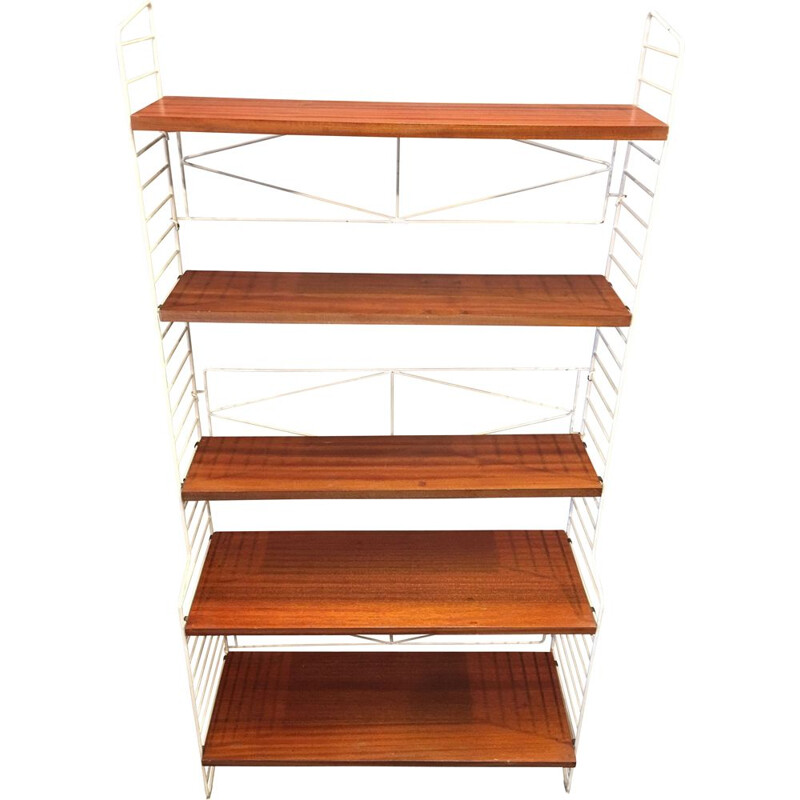 Vintage teak modular shelf, 1950s