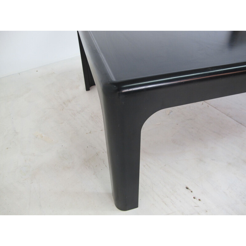 Vintage Space Age Black coffee table by by Peter Ghyczy for Baydur, 1970s