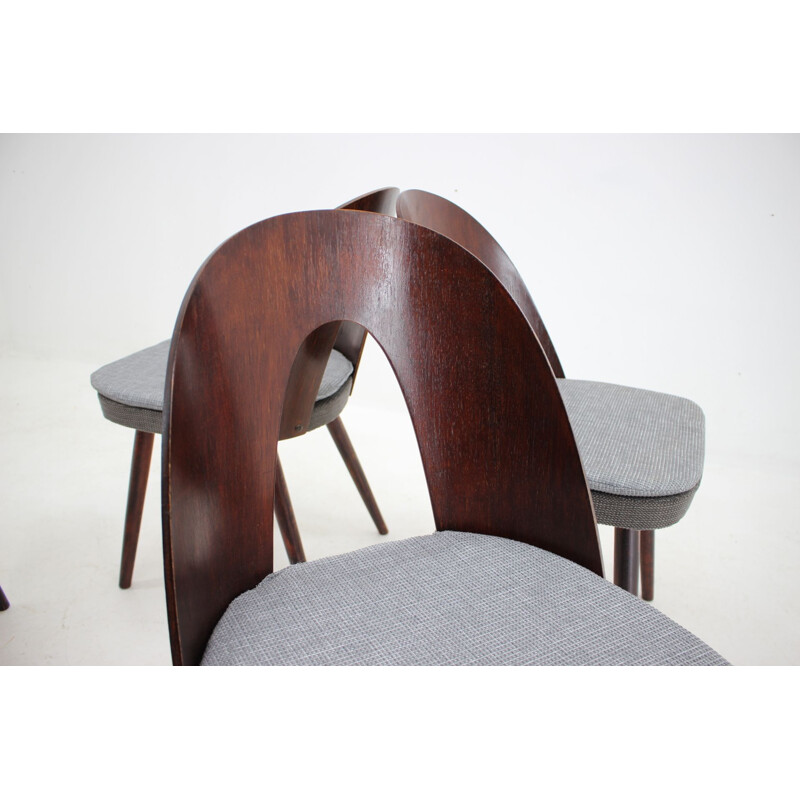 Ensemble de 4 chaises à repas vintage par Antonin Suman, 1960