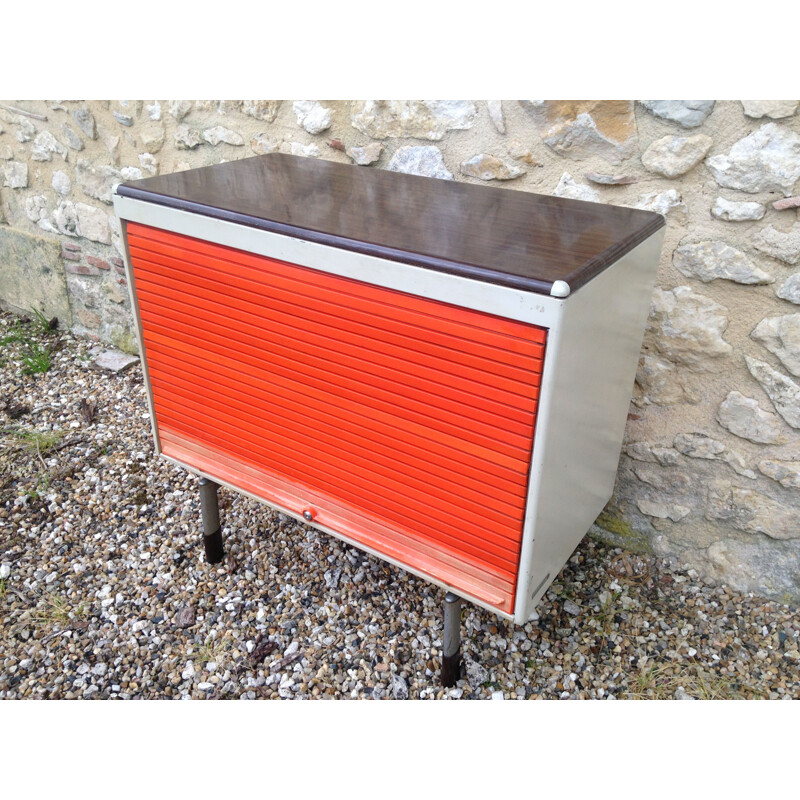 Vintage industrial storage cabinet by Strafor, 1970s