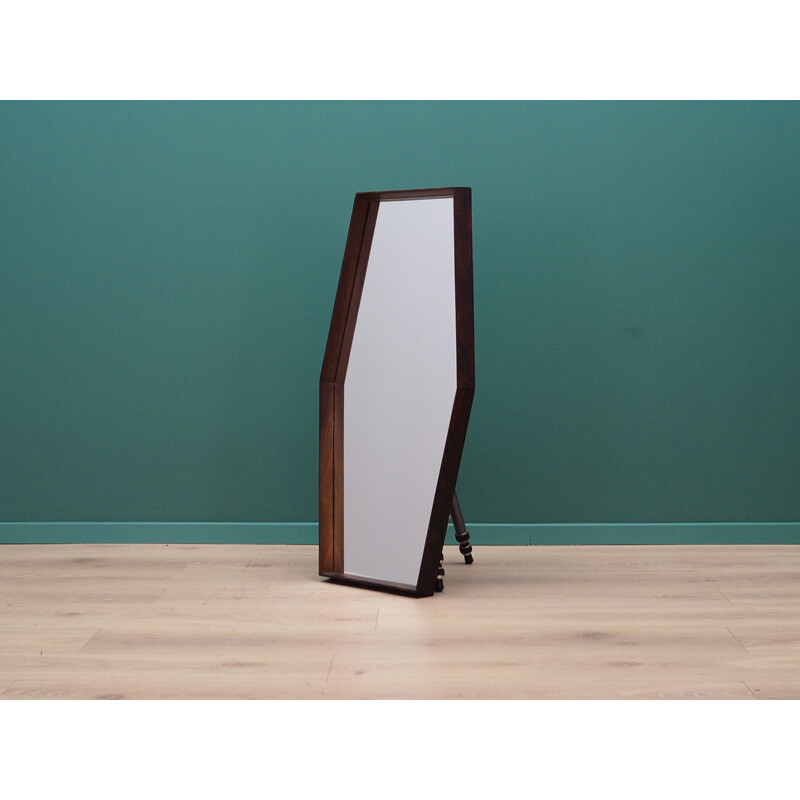 Vintage scandinavian rosewood Mirror by TH. Poss EFTF, 1960-70s