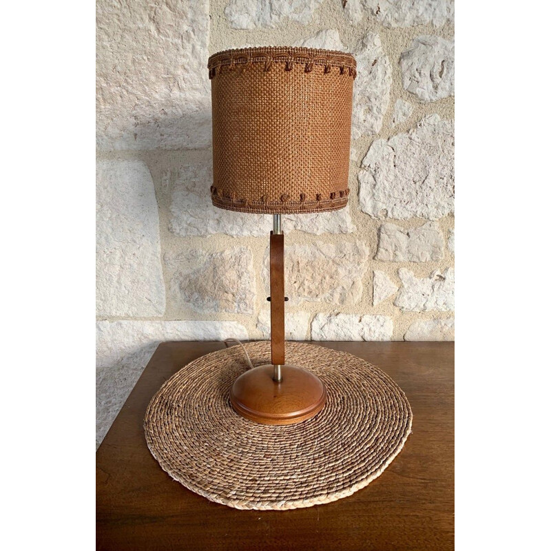 Vintage scandinavian teak lamp, 1960s