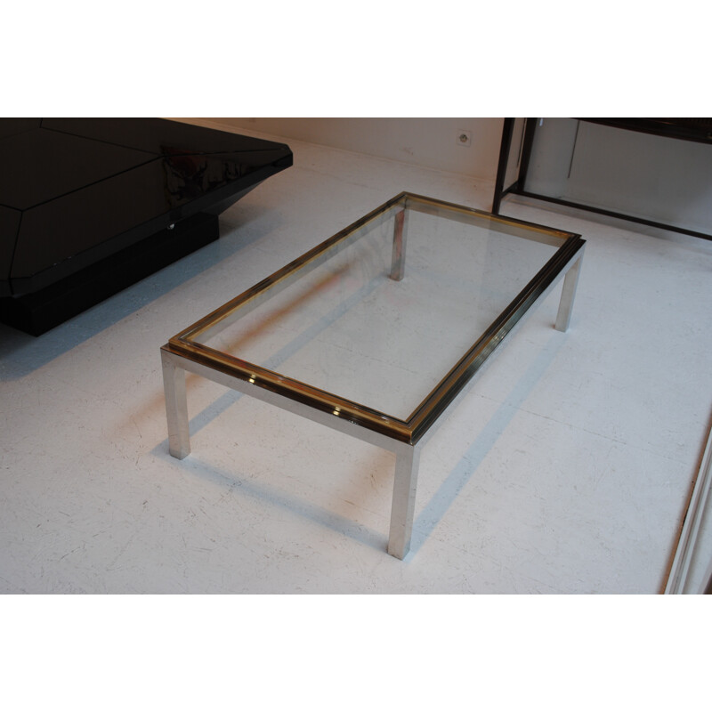 Vintage coffee table in glass - 1970s