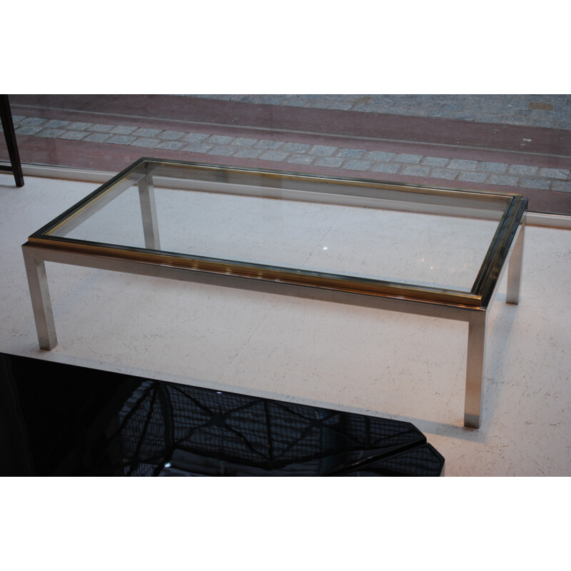 Vintage coffee table in glass - 1970s