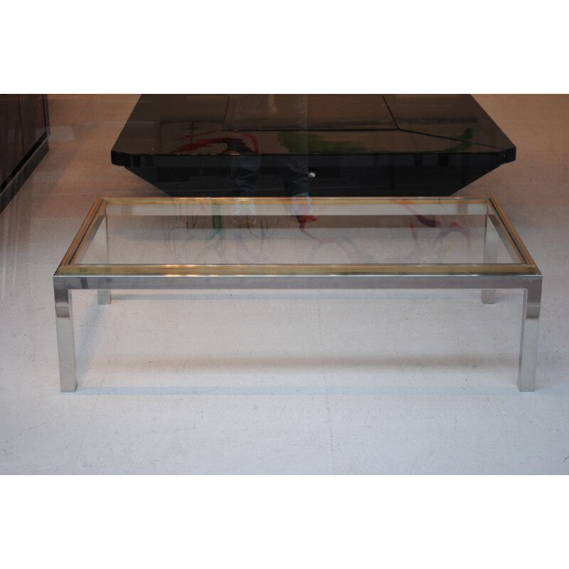 Vintage coffee table in glass - 1970s