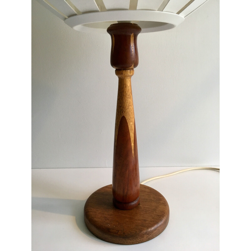 Vintage wooden table lamp, 1960d