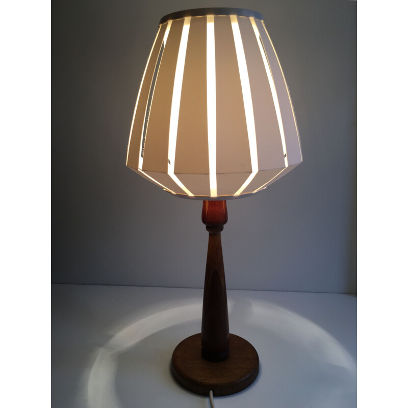 Lampe de table vintage en bois, 1960