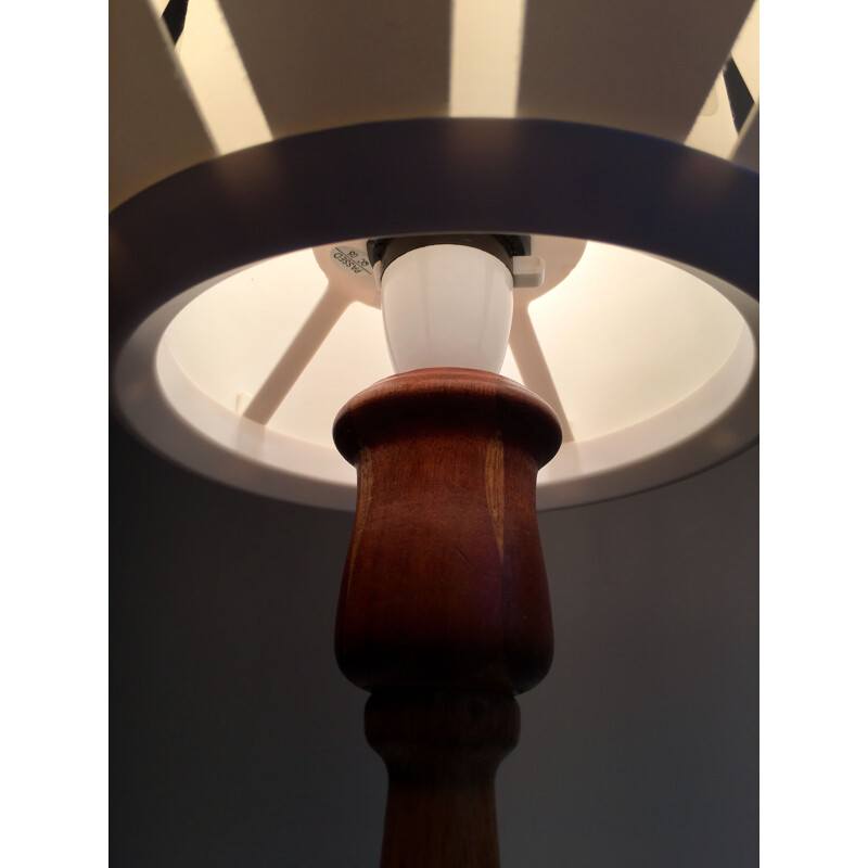 Vintage wooden table lamp, 1960d